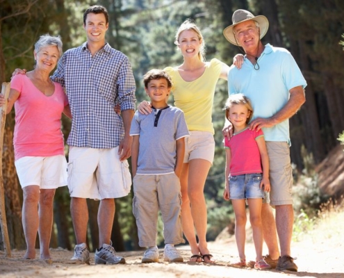 11238894 - 3 generation family on country walk
